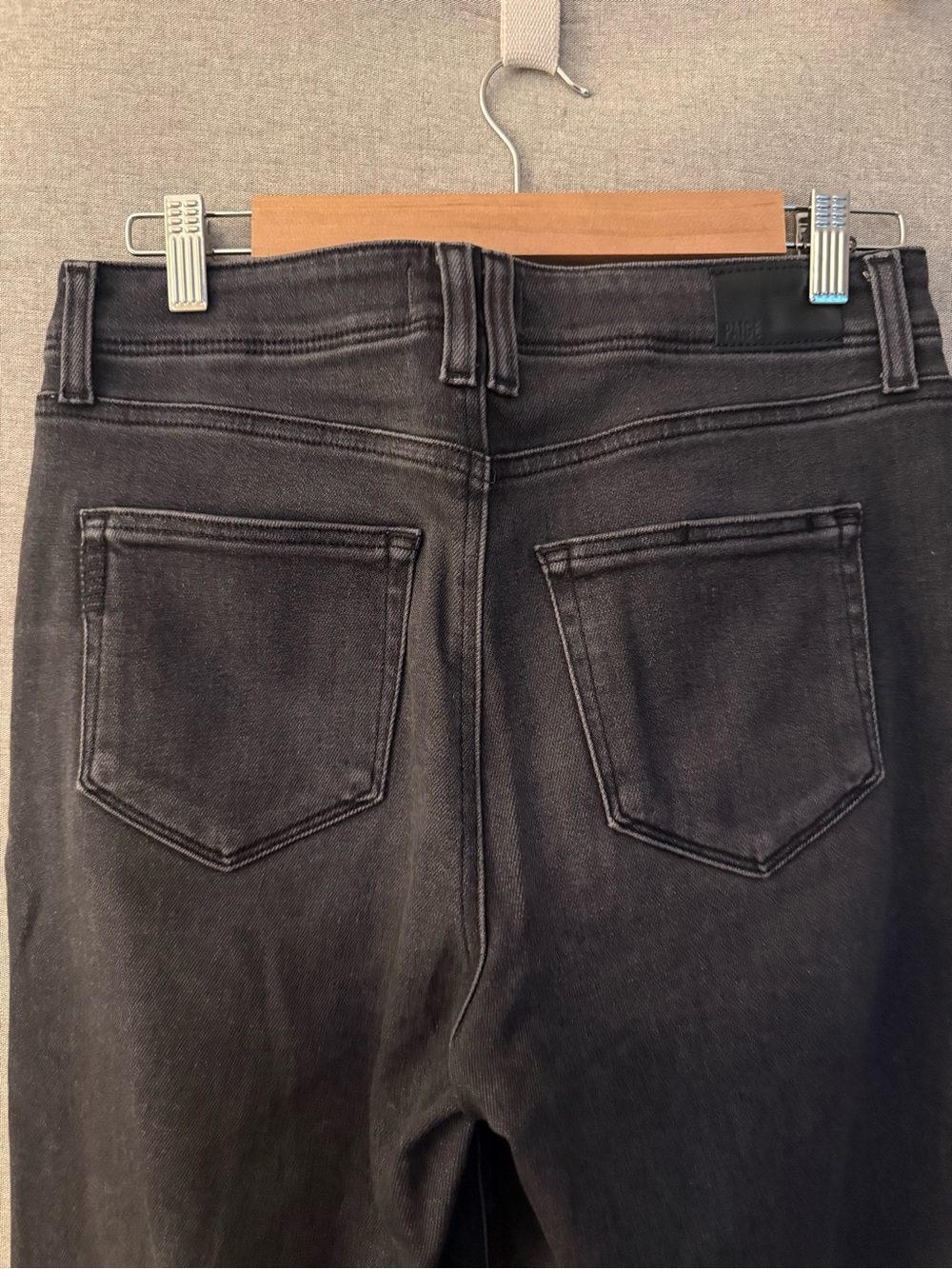 PAIGE High-Rise Wide-Leg Women's Jeans in Black Lotus - Picture 7 of 11